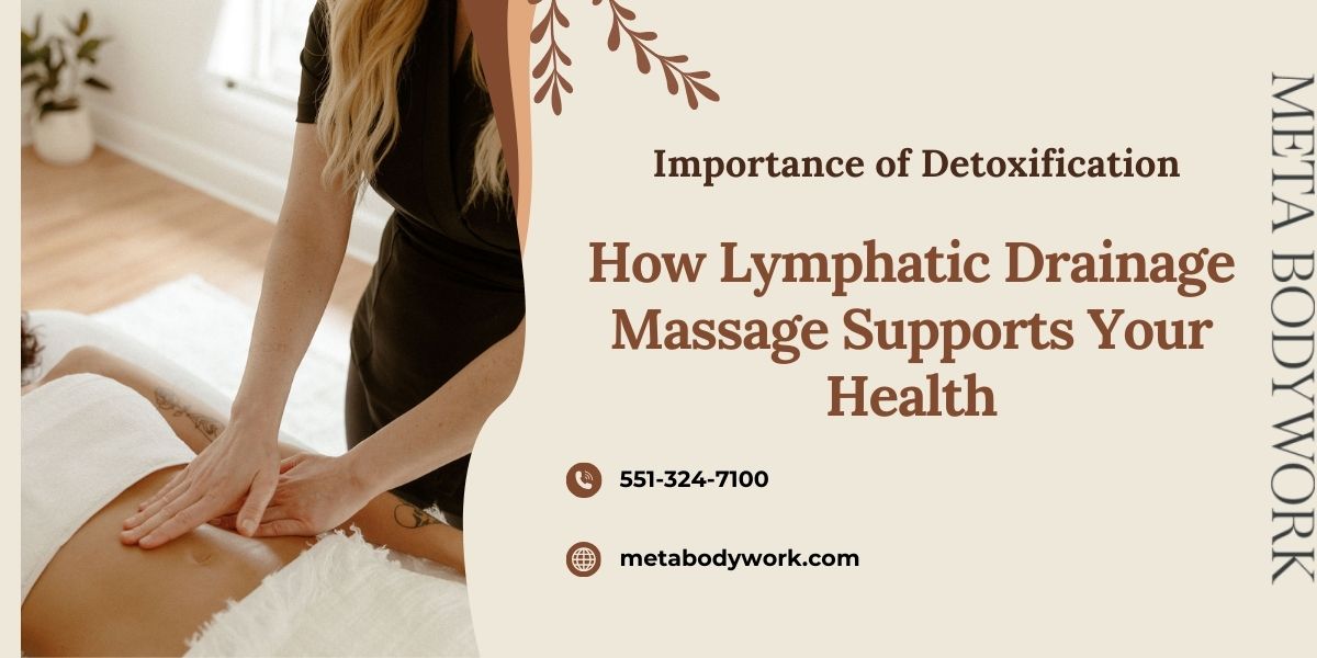 Therapist performing light-touch lymphatic massage to reduce swelling and bloating