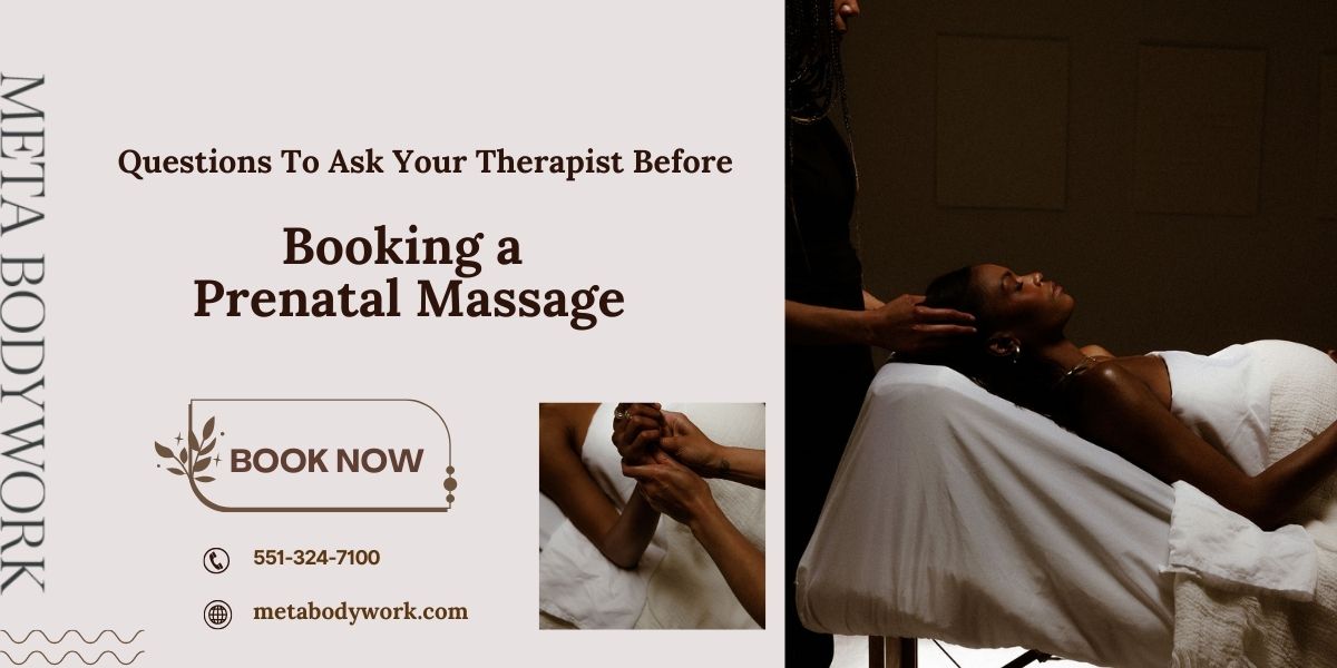 Pregnant woman receiving a safe and relaxing prenatal massage at a certified massage studio in Jersey City