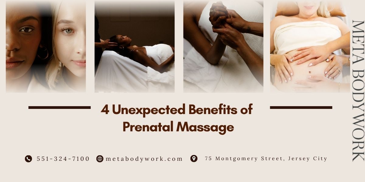 Pregnant woman receiving a gentle prenatal massage to reduce stress, swelling, and improve sleep