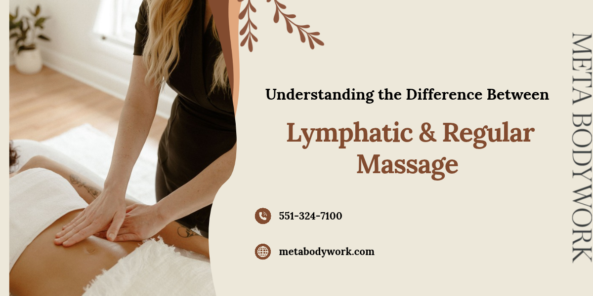 Lymphatic drainage massage vs. regular massage showing the differences in techniques, pressure, and benefits.